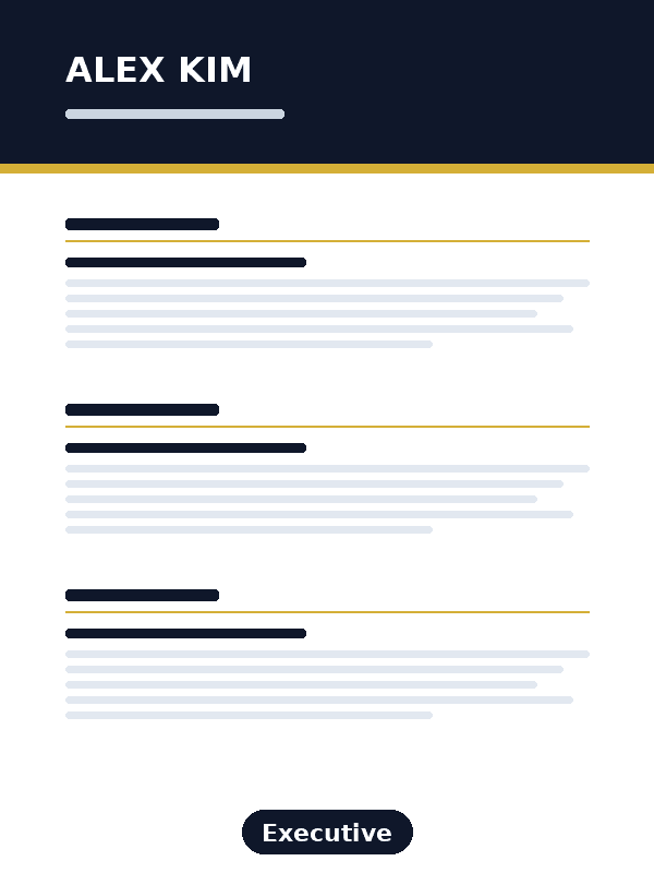 executive resume template preview